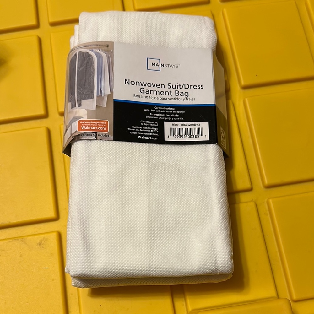 Mainstays White Garment Bag